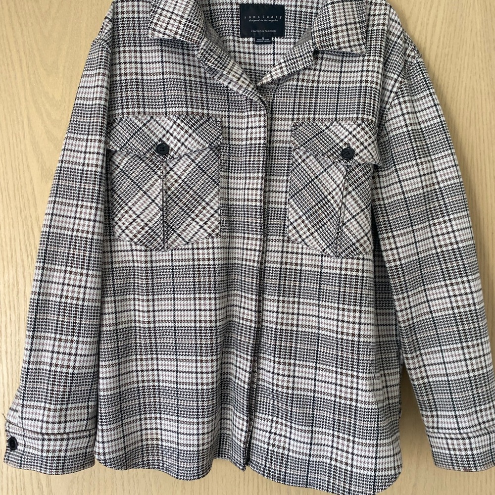 Sanctuary Houndstooth Shirt Jacket